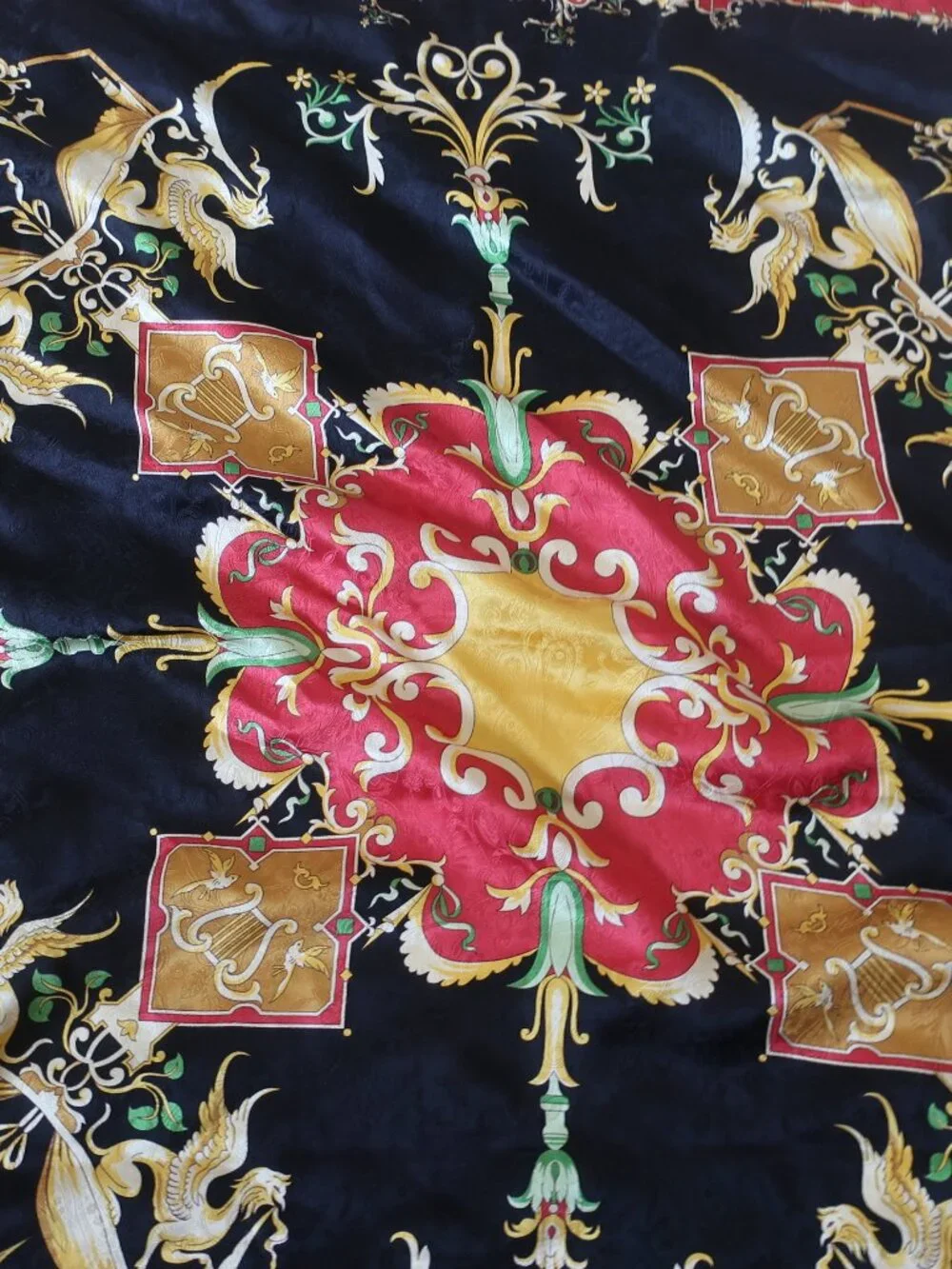 Womens Vanzon Singthong (Item- 4) Multicolor Pure Silk Baroque Inspired Scarf